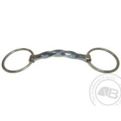 Bombers Bits Square Twisted Mullen Loose Ring UK | Just Equine