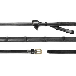 Dy’on Collection Converter Reins UK | Just Equine -Horse Haven Shop Dyon Collection Half Converter Reins With 7 Loops Black