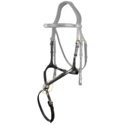 Dy’on Collection Grackle Noseband UK | Just Equine -Horse Haven Shop Dyon Fig 8 Noseband ONLY Black
