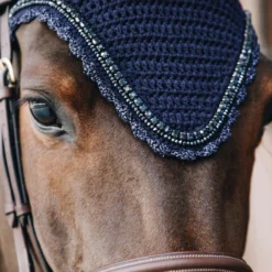Kentucky Horsewear Long Fly Veil Stone And Pearl UK | Just Equine