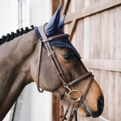 Kentucky Horsewear Long Fly Veil Stone And Pearl UK | Just Equine -Horse Haven Shop Fly Veil Long Stone And Pearl 7