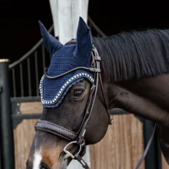 NEW Fly Veil Wellington Big Stone And Pearl UK | Just Equine 8 NEW Fly Veil Wellington Big Stone And Pearl UK | Just Equine -Horse Haven Shop Fly Veil Wellington Big Stone and Pearl Navy 3
