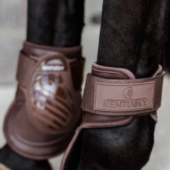NEW Kentucky Horsewear Deep Fetlock Boots Air | Just Equine 10 NEW Kentucky Horsewear Deep Fetlock Boots Air | Just Equine -Horse Haven Shop Kentucky Horsewear Deep Fetlock Boots Air Brown Side View
