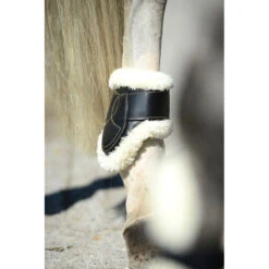 Kentucky Horsewear Leather Sheepskin Fetlock Boots UK | Just Equine -Horse Haven Shop Kentucky Horsewear Leather Sheepskin Fetlock Boots Black 4