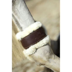 Kentucky Horsewear Leather Sheepskin Fetlock Boots UK | Just Equine -Horse Haven Shop Kentucky Horsewear Leather Sheepskin Fetlock Boots Brown 3