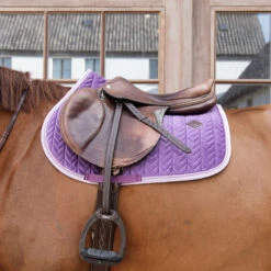 Kentucky Horsewear Saddle Pad Velvet Contrast UK | Just Equine 27 Kentucky Horsewear Saddle Pad Velvet Contrast UK | Just Equine -Horse Haven Shop Kentucky Horsewear Saddle Pad Velvet Contrast Show Jumping Purple 2