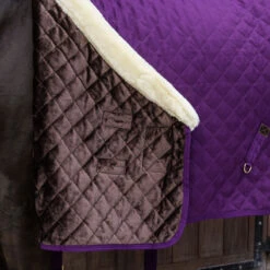 Kentucky Horsewear Purple Show Rug UK -Horse Haven Shop Kentucky Horsewear Show Rug Royal Purple Faux Fur Lining
