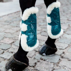 Kentucky Vegan Sheepskin Tendon Boots Bamboo Shield UK | 20 Kentucky Vegan Sheepskin Tendon Boots Bamboo Shield UK | -Horse Haven Shop Kentucky Horsewear Vegan Sheepskin Tendon Boots Elastic Emerald