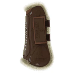 Kentucky Horsewear Vegan Sheepskin Velcro Tendon Boots UK | Just Equine -Horse Haven Shop Kentucky Horsewear Vegan Sheepskin Velcro Tendon Boots Brown 2