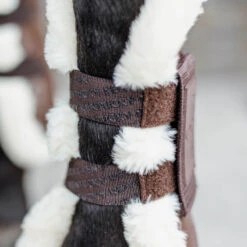 Kentucky Horsewear Vegan Sheepskin Velcro Tendon Boots UK | Just Equine -Horse Haven Shop Kentucky Horsewear Vegan Sheepskin Velcro Tendon Boots Straps
