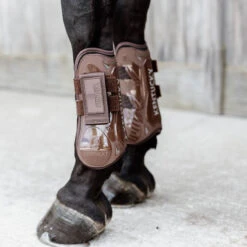 NEW Kentucky Horsewear Velcro Tendon Boots UK | Just Equine -Horse Haven Shop Kentucky Horsewear Velcro Tendon Boots Brown