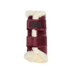 Velvet Contrast Brushing Boots - Bordeaux -Horse Haven Shop Kentucky Horsewear Velvet Contrast Brushing Boots Bordeaux 2
