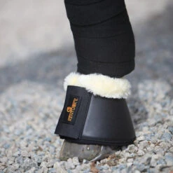 Sheepskin Leather Over Reach Boots UK | Just Equine 16 Sheepskin Leather Over Reach Boots UK | Just Equine -Horse Haven Shop Kentucky Sheepskin Over Reach Boot Black