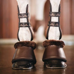 Sheepskin Leather Over Reach Boots UK | Just Equine 13 Sheepskin Leather Over Reach Boots UK | Just Equine -Horse Haven Shop Kentucky Sheepskin Over Reach Boot Brown Brown