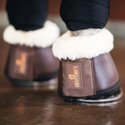 Sheepskin Leather Over Reach Boots UK | Just Equine