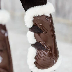 Kentucky Vegan Sheepskin Tendon Boots Bamboo Shield UK | 19 Kentucky Vegan Sheepskin Tendon Boots Bamboo Shield UK | -Horse Haven Shop Kentucky Vegan Sheepskin Tendon Boots Bamboo Shield Elastic Brown 9