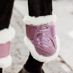 NEW Kentucky Vegan Sheepskin Young Horse Fetlock Boots UK | -Horse Haven Shop Kentucky Vegan Sheepskin Young Horse Fetlock Boots Old Rose