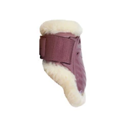 NEW Kentucky Vegan Sheepskin Young Horse Fetlock Boots UK | -Horse Haven Shop Kentucky Vegan Sheepskin Young Horse Fetlock Boots Old Rose Side On