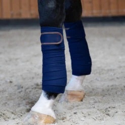 Kentucky Horsewear Polar Fleece Bandages UK | Just Equine -Horse Haven Shop Polar Fleece Bandage Navy1