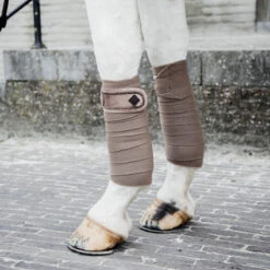 Polar Fleece Bandages Velvet Pearls UK | Just Equine -Horse Haven Shop Polar Fleece Bandages Velvet Pearls Beige 1