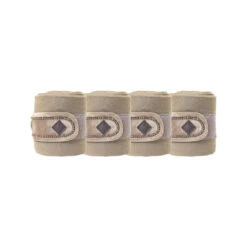 Polar Fleece Bandages Velvet Pearls UK | Just Equine -Horse Haven Shop Polar Fleece Bandages Velvet Pearls Beige 2