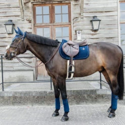 Polar Fleece Bandages Velvet Pearls UK | Just Equine -Horse Haven Shop Polar Fleece Bandages Velvet Pearls Navy Matching