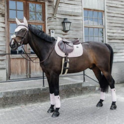 Polar Fleece Bandages Velvet Pearls UK | Just Equine -Horse Haven Shop Polar Fleece Bandages Velvet Pearls Soft Rose Matching