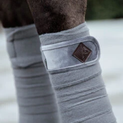Polar Fleece Basic Velvet Bandages UK | Just Equine -Horse Haven Shop Polar Fleece Basic Velvet Bandages Grey
