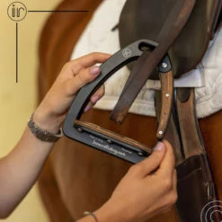 NEW Tech Innova Riding Aria Safety Stirrups UK | Just Equine -Horse Haven Shop Tech Innova Riding Aria Safety Stirrups On Saddle
