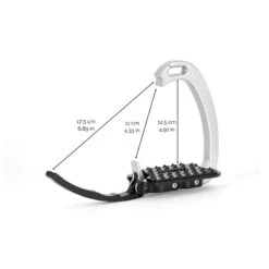 Tech Venice Sloped Evo Safety Stirrups - Silver/Brown UK | Just Equine 10 Tech Venice Sloped Evo Safety Stirrups - Silver/Brown UK | Just Equine -Horse Haven Shop Tech Venice Sloped Evo Safety Stirrups Opening Diagram