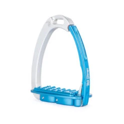 Tech Venice Sloped Evo Safety Stirrups - Silver/Blue UK | Just Equine