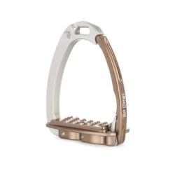 Tech Venice Sloped Evo Safety Stirrups - Silver/Brown UK | Just Equine