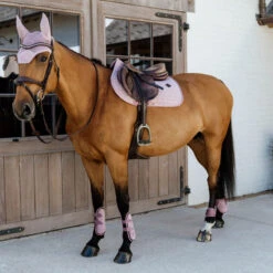 Kentucky Horsewear Tendon Boots Bamboo Elastic Velvet - Old Rose UK | Just Equine -Horse Haven Shop Tendon Boots Bamboo Elastic Velvet Old Rose 2