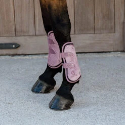 Kentucky Horsewear Tendon Boots Bamboo Elastic Velvet - Old Rose UK | Just Equine -Horse Haven Shop Tendon Boots Bamboo Elastic Velvet Old Rose
