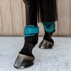 Kentucky Horsewear Young Horse Fetlock Boots Velvet - Emerald UK | Just Equine