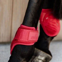 Kentucky Horsewear Young Horse Fetlock Boots Velvet - Red UK | Just Equine